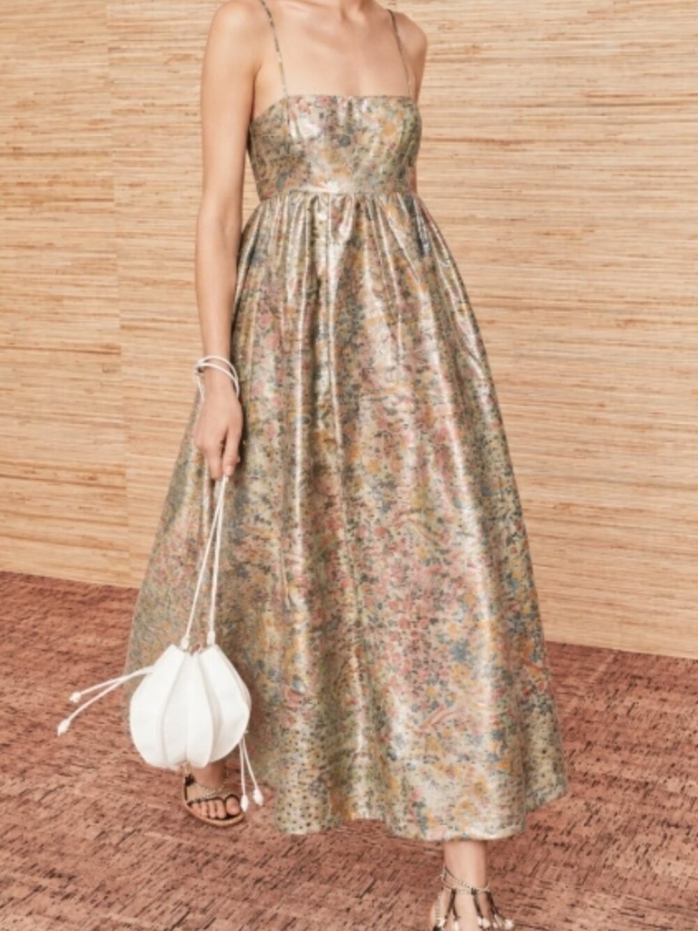 NWOT ULLA JOHNSON Hesmina Midi Jacquard Dress in Meadow XS $1,390